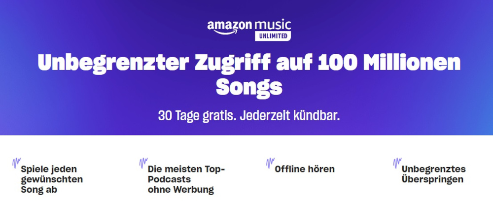 Amazon Music Unlimited Probeabo