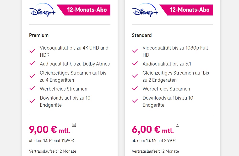 Disney Plus Abo über Telekom günstiger buchen