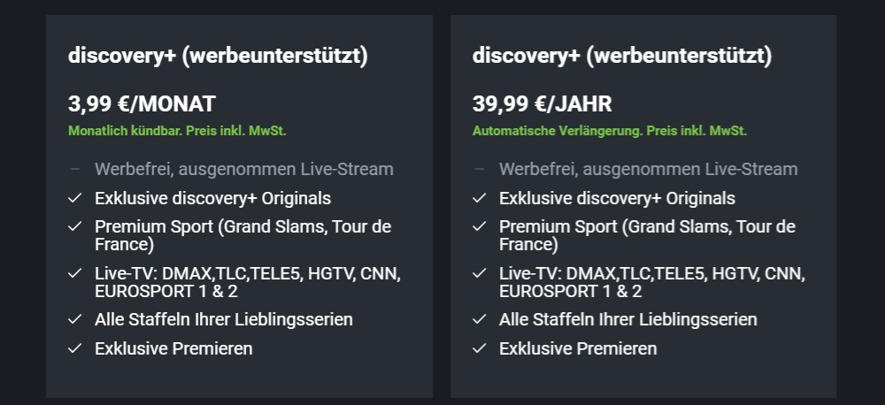 Discovery Plus Probemonat