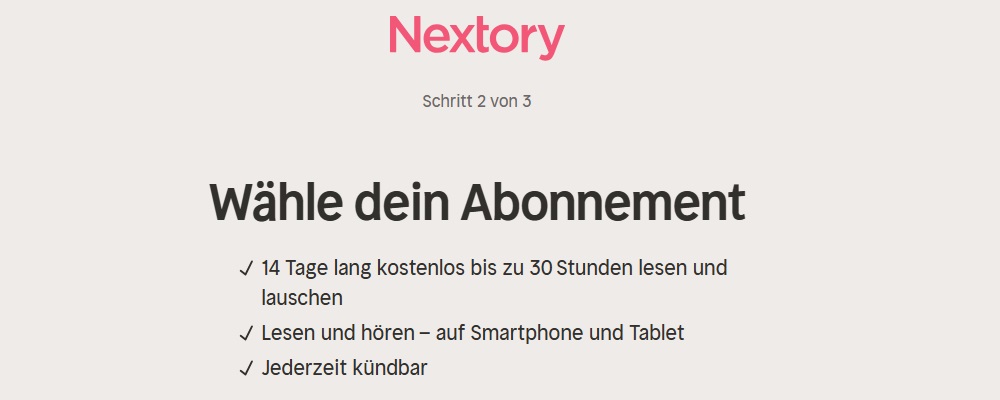 Hörbücher und E-Books bei Nextory für 14 Tage im Probeabo